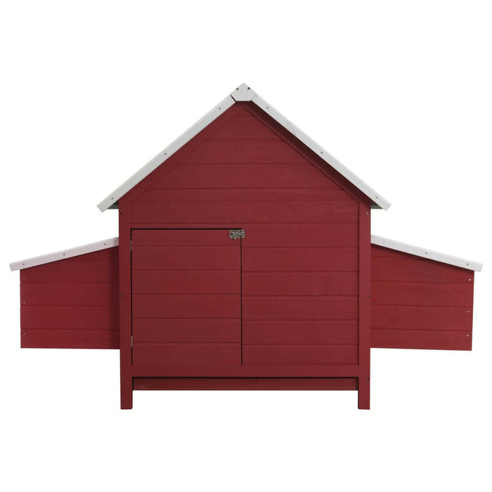 Kippenhok 157X97X110 Cm Hout Rood