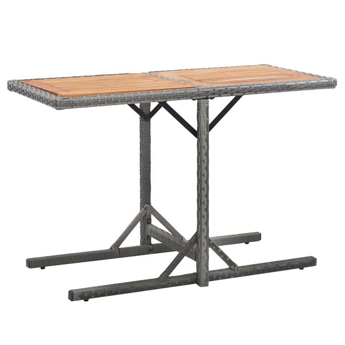 Tuintafel Massief Acaciahout En Poly Rattan Beige