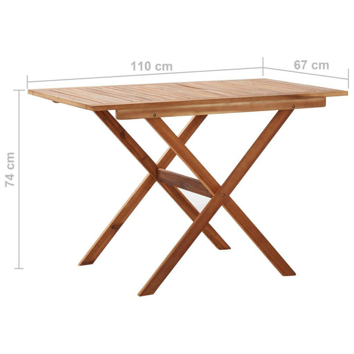 Tuintafel 110X67X74 Cm Massief Acaciahout