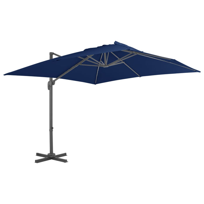 Zweefparasol Met Aluminium Paal 4X3 M Azuurblauw