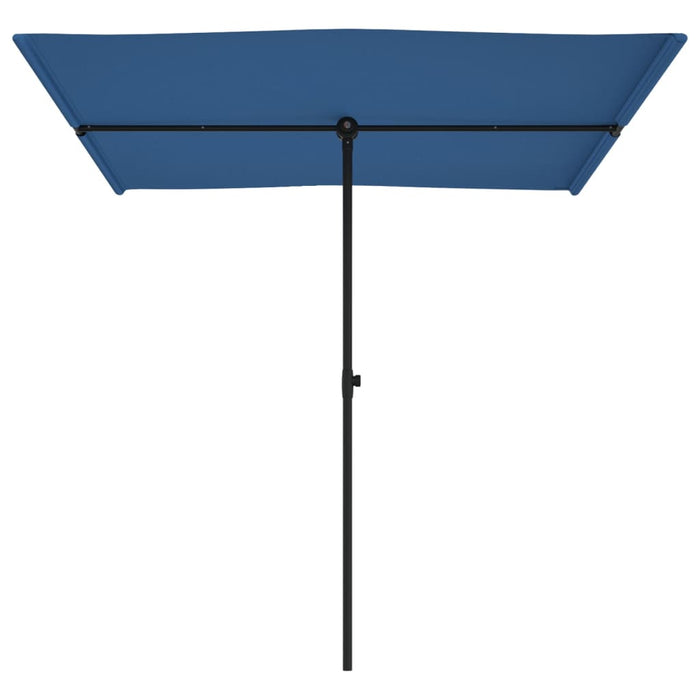 Parasol Met Aluminium Paal 2X1,5 M Azuurblauw