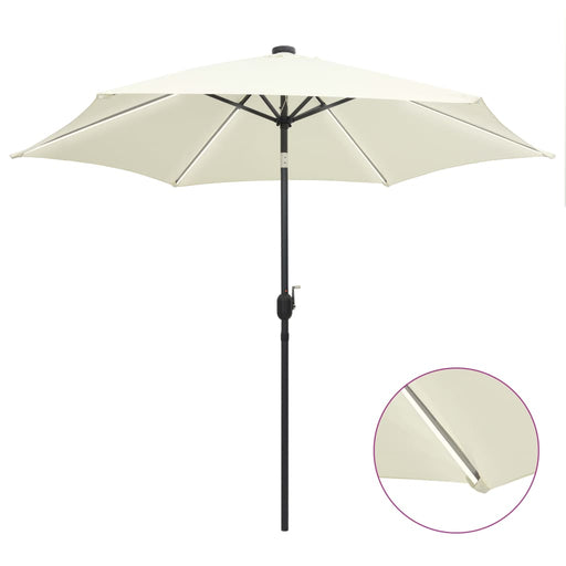 Parasol Met Led-Verlichting En Aluminium Paal 300 Cm