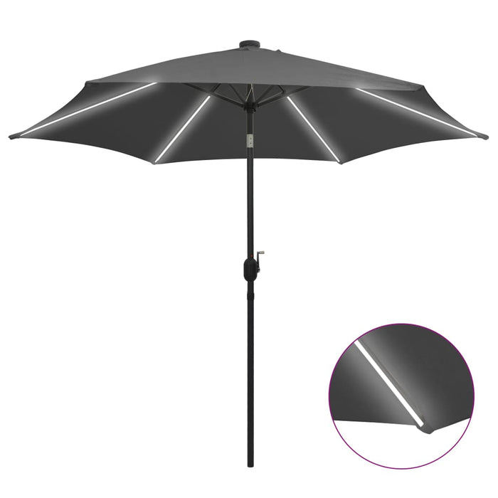 Parasol Met Led-Verlichting En Aluminium Paal 300 Cm