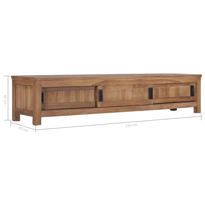 Tv-Meubel 150X30X30 Cm Massief Teakhout