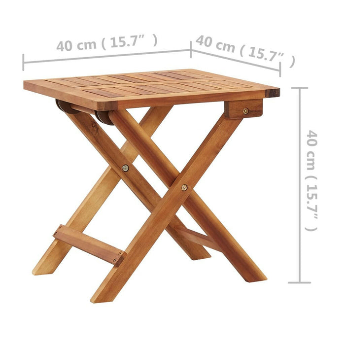 Salontafel Inklapbaar 40X40X40 Cm Massief Acaciahout