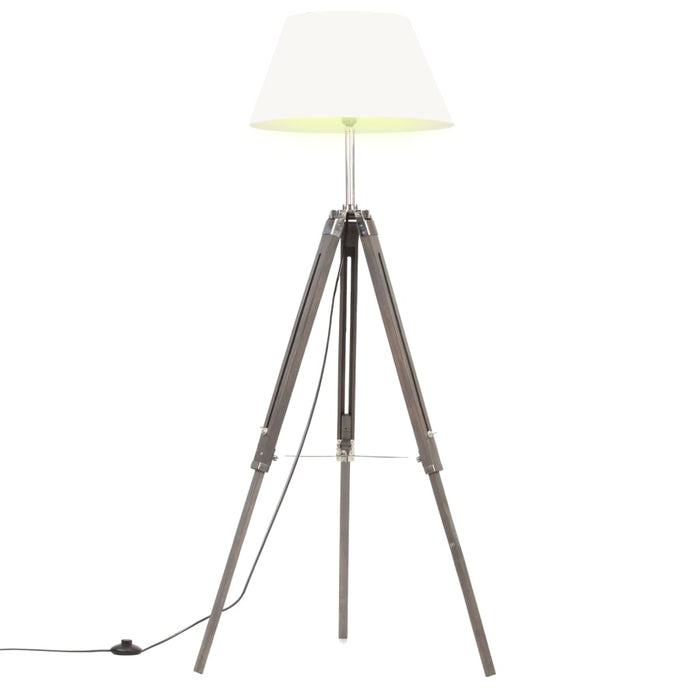 Vloerlamp Driepoot 141 Cm Massief Teakhout Honing