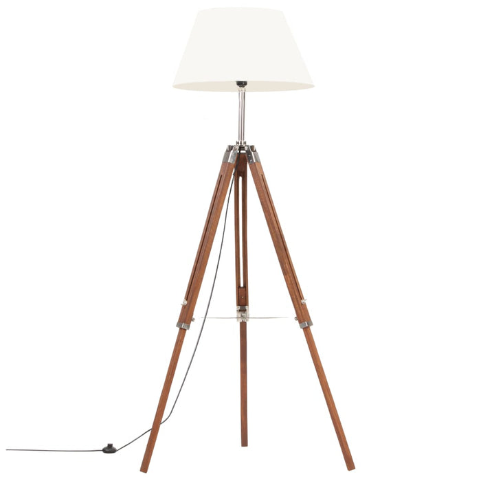 Vloerlamp Driepoot 141 Cm Massief Teakhout Honing