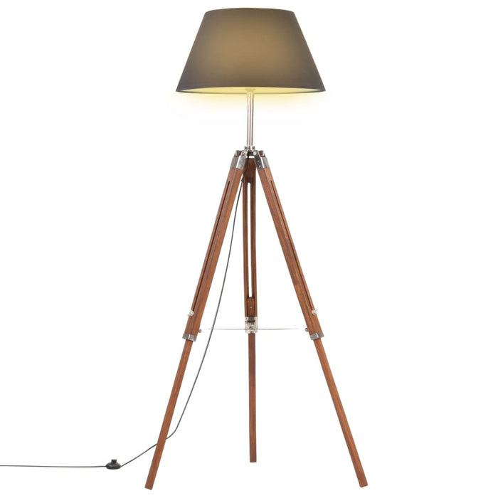 Vloerlamp Driepoot 141 Cm Massief Teakhout Honing