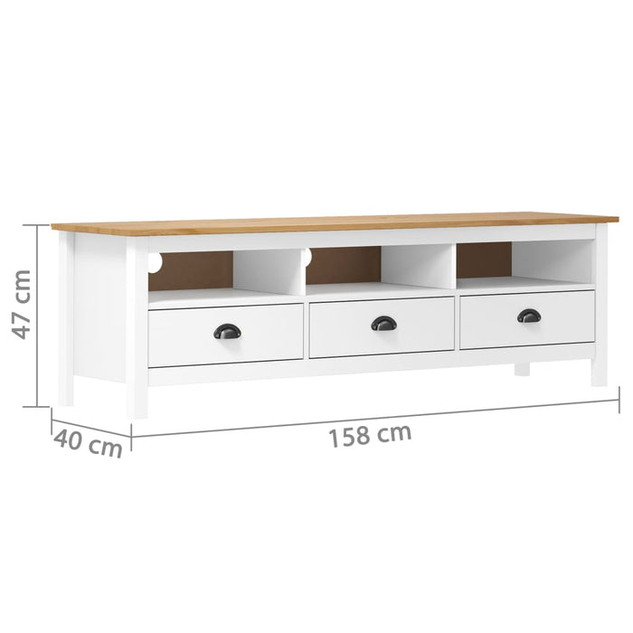 Tv-Meubel Hill Range 58X40X47 Cm Massief Grenenhout