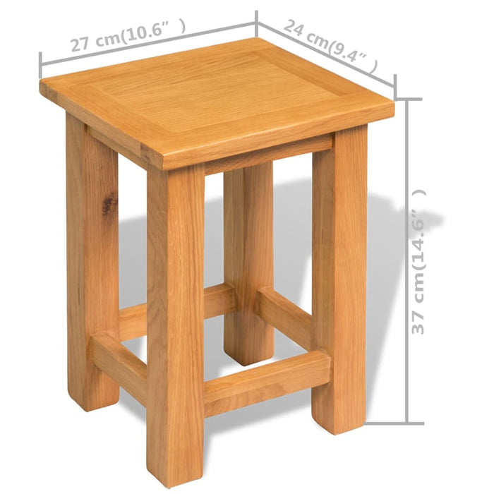 Bijzettafels 2 St 27X24X37 Cm Massief Eikenhout