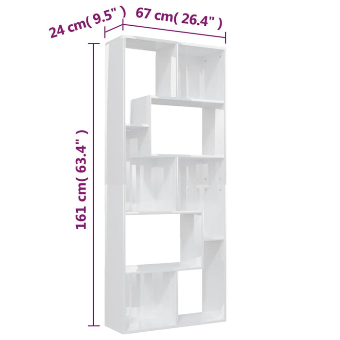 Boekenkast 67X24X161 Cm Bewerkt Hout