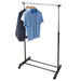 Storage Solutions Kledingrek Met Wielen Enkele Stang 80X42X(90-165) Cm