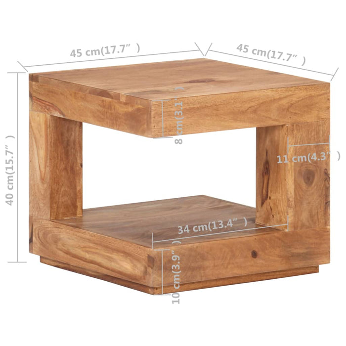 Salontafel 45X45X40 Cm Massief Acaciahout