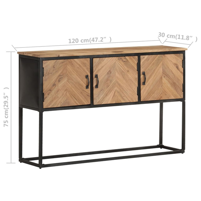 Dressoir 120X30X75 Cm Massief Acaciahout