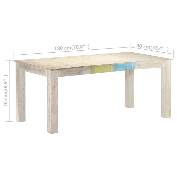 Eettafel Massief Mangohout Wit