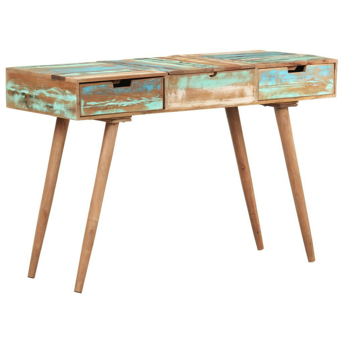 Kaptafel Met Spiegel 112X45X76 Cm Massief Gerecycled Hout