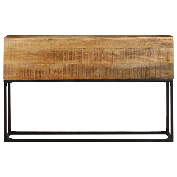 Wandtafel 120X30X75 Cm Ruw Mangohout Zwart