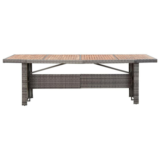 Tuintafel 240X90X74 Cm Poly Rattan En Massief Acaciahout