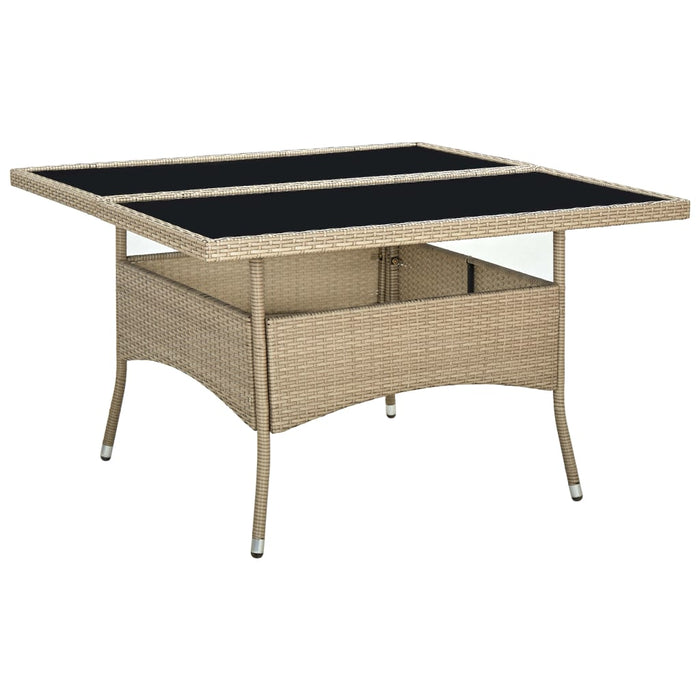 Tuintafel Poly Rattan En Massief Acaciahout