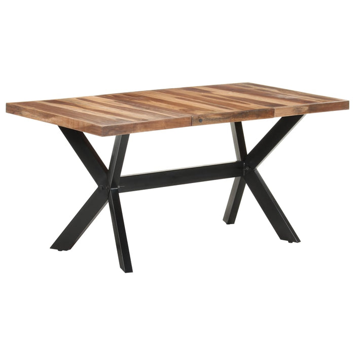 Eettafel Massief Hout Met Honingkleurige Afwerking