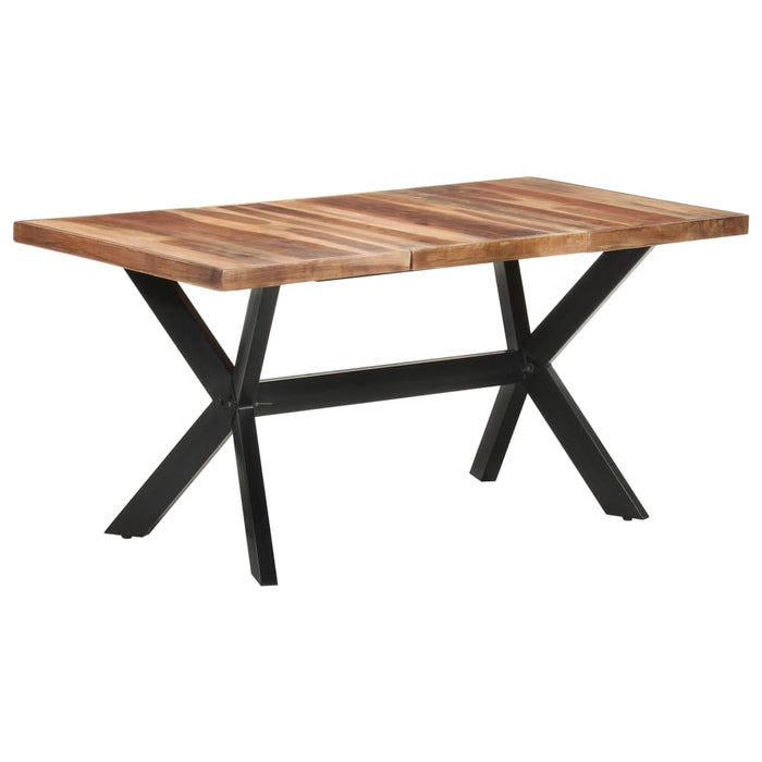 Eettafel Massief Hout Met Honingkleurige Afwerking