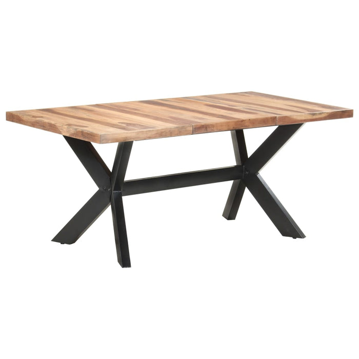 Eettafel Massief Hout Met Honingkleurige Afwerking