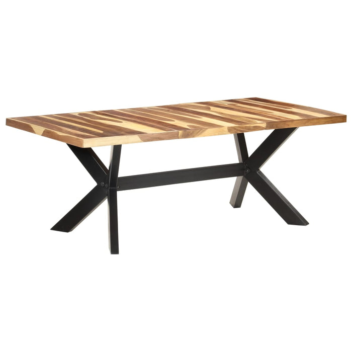 Eettafel Massief Hout Met Honingkleurige Afwerking