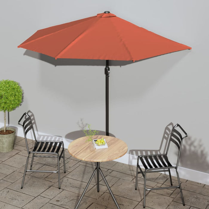 Balkonparasol Half Met Aluminium Paal 300X155 Cm