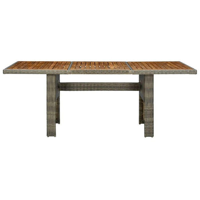 Tuintafel Poly Rattan En Massief Acaciahout Bruin