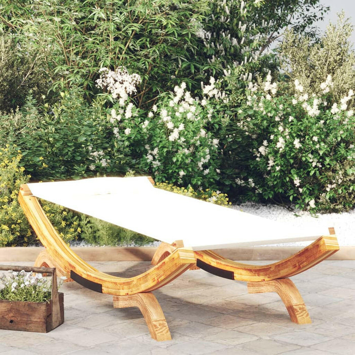 Loungebed 100X188,5X44 Cm Massief Gebogen Hout Antracietkleurig