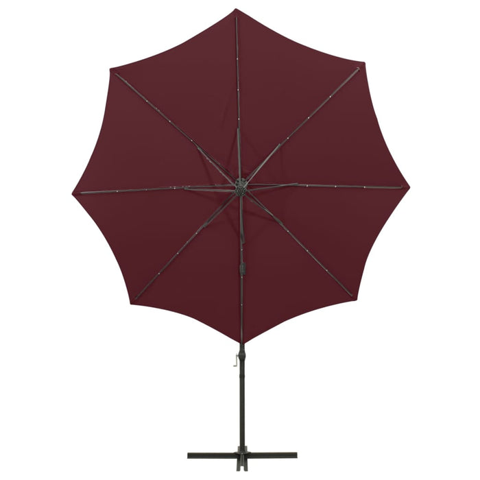 Zweefparasol Met Paal En Led-Verlichting 300 Cm