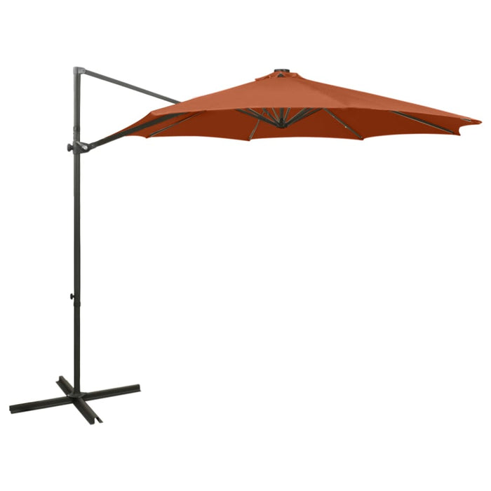 Zweefparasol Met Paal En Led-Verlichting 300 Cm