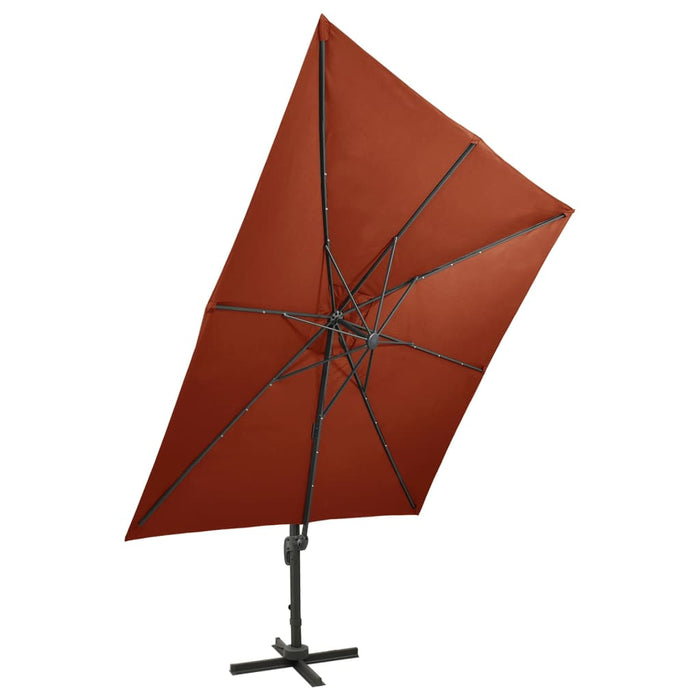 Zweefparasol Met Paal En Led-Verlichting 300 Cm Kleur