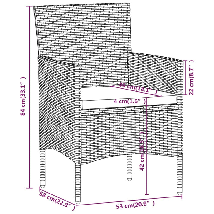 Tuinset Poly Rattan En Massief Acaciahout