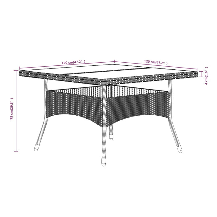 Tuinset Poly Rattan En Massief Acaciahout