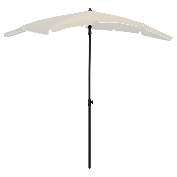 Parasol Met Paal 200X130 Cm Azuurblauw