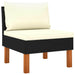 3-Delige Loungeset Poly Rattan En Massief Eucalyptushout