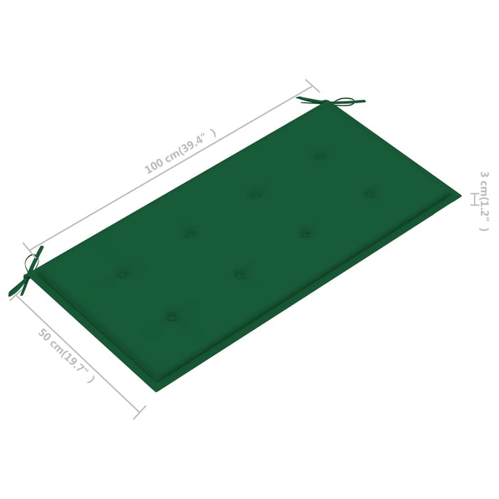 Tuinbank Met Kussen 112 Cm Massief Teakhout