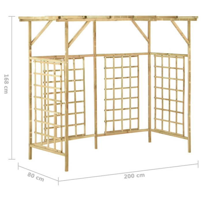 Pergola Voor 3 Containers Geïmpregneerd Grenenhout