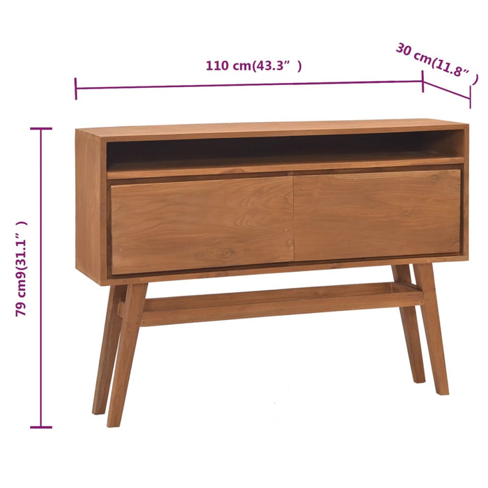 Wandtafel Massief Teakhout