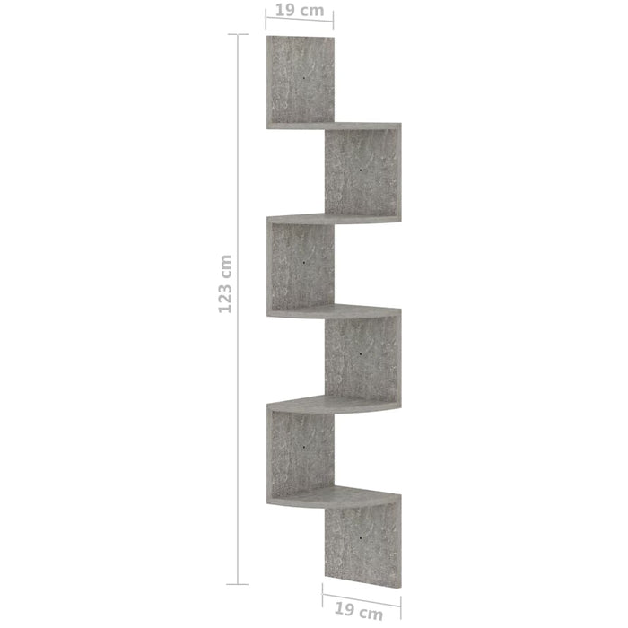 Hoekwandschap 19X19X123 Cm Bewerkt Hout