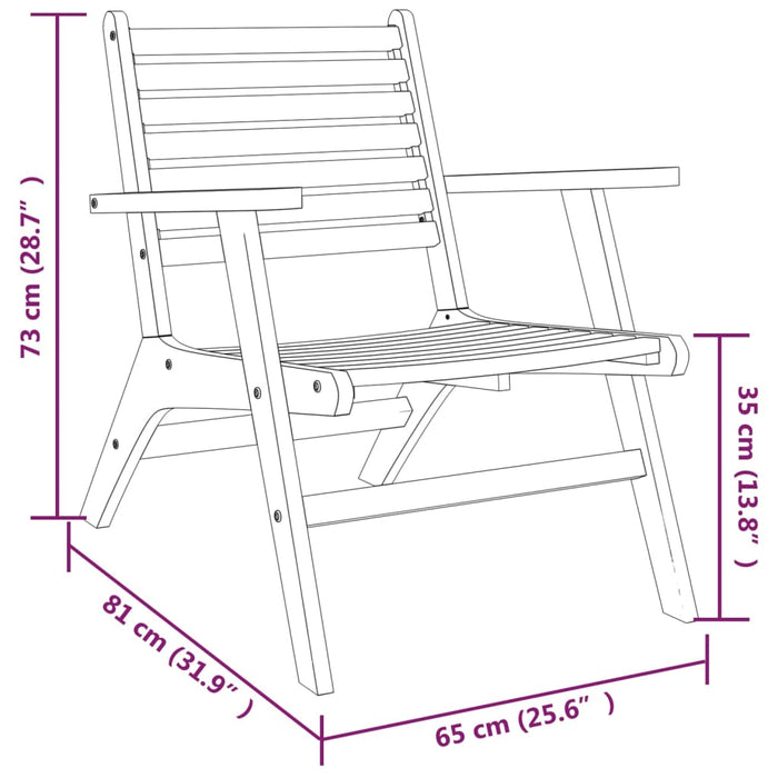 Tuinstoelen 2 St Massief Acaciahout