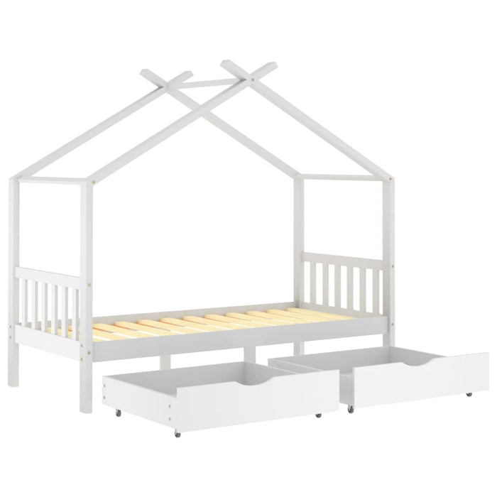 Kinderbedframe Met Lades Massief Grenenhout