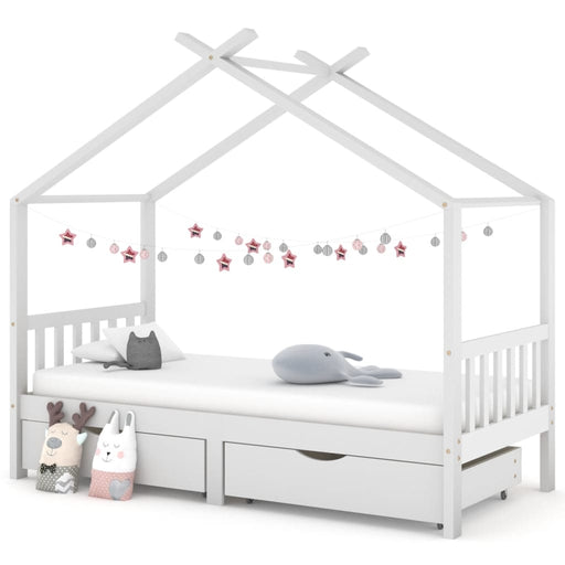 Kinderbedframe Met Lades Massief Grenenhout