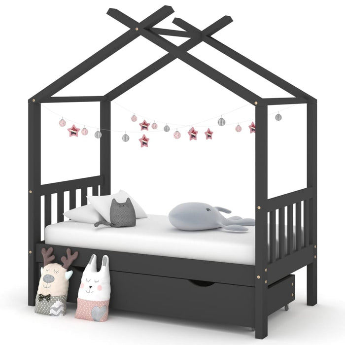 Kinderbedframe Met Lade Massief Grenenhout