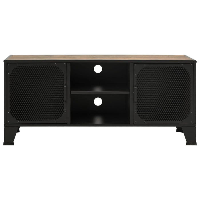 Tv-Meubel 05X36X47 Cm Metaal En Mdf Rustiek Bruin