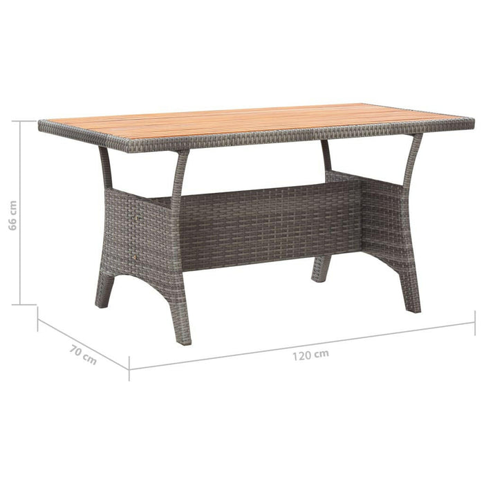 Tuintafel 120X70X66 Cm Massief Acaciahout Grijs