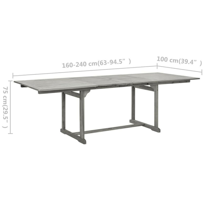 Tuintafel (160-240)X100X75 Cm Massief Acaciahout