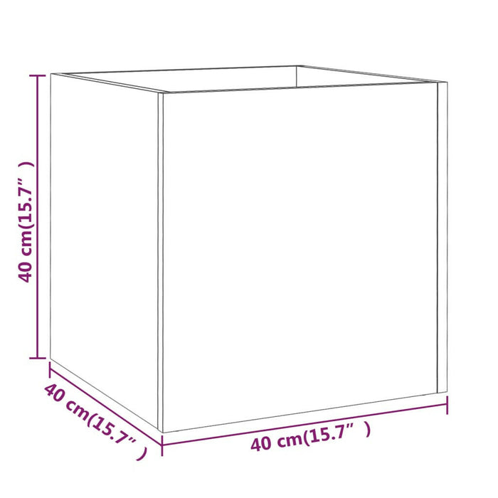 Plantenbak 40X40X40 Cm Bewerkt Hout Wit