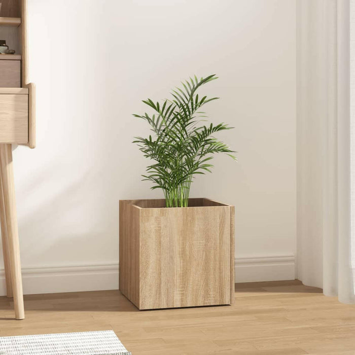 Plantenbak 40X40X40 Cm Bewerkt Hout Sonoma Eiken